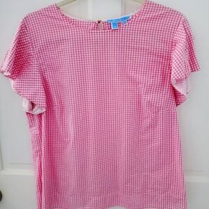 Pink Gingham blouse 14 Draper James